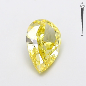 Diamante Cultivado en Laboratorio con Certificación IGI, Corte Pera Modificado de 1.88 CT, Color Amarillo Intenso Fantasía, Claridad VS1, CVD LG 800611680 para Joyería - Product Image 2