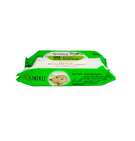 Lingettes pour bébé YUNIKU, 60 lingettes, qualité supérieure, ingrédients doux, formule à base d'eau pure, non parfumées, non tissées, taille 15x20 cm