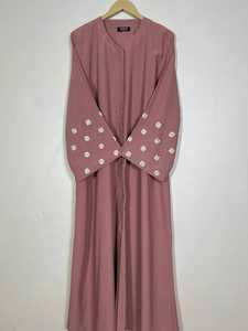 New Custom Design Abaya Arabic <b>Kaftan</b> Islamic Muslim Abaya Traditional Muslim Clothing for Women Long Sleeves Prayer Abaya Hajj - Product Image 4