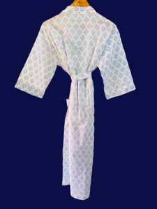 ชุดกิโมโนผ้าฝ้ายพิมพ์ลายฤดูร้อน ชุดนอนกิโมโนผ้าฝ้ายพิมพ์ลายด้วยมือ เสื้อคลุมกิโมโนผ้าฝ้าย ชุดคลุมกิโมโนผ้าฝ้ายพิมพ์ลายสำหรับผู้หญิง - Product Image 4