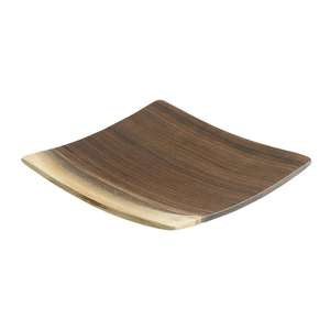 จานรองอาหารรูปทรงสิบเหลี่ยมทำจากไม้เนื้อแข็งคุณภาพพรีเมียม สำหรับงานจัดเลี้ยงหรูหรา งานฝีมือประณีต ชุด 2 ชิ้น - Product Image 6