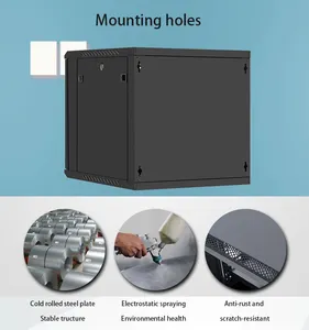 도매 가격 12U 벽 마운트 네트워크 캐비닛 19 인치 랙 홈 사용