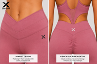 Leggings Deportivos X Sports City para Mujer, Cintura en V, Transpirables, Yoga, Control de Abdomen, Largos, Sólidos, Impermeables, Elásticos en Cuatro Direcciones