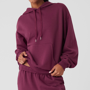 Sudadera con Capucha de Manga Larga para Mujer, Color Sólido, 2026, Felpa de Algodón, Premium, Alta Calidad, Profesional - Product Image 3