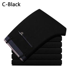 กางเกงผู้ชายขายาวสำหรับธุรกิจลำลองฤดูใบไม้ผลิฤดูใบไม้ร่วงกางเกงขายาวทรงตรงยางยืดสไตล์ทางการลำลองสำหรับ28-40C ไซส์ใหญ่พิเศษ - Product Image 1