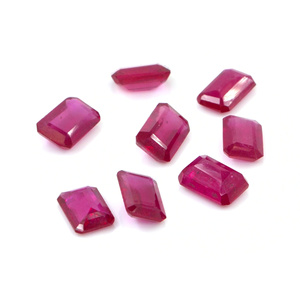 Rubis naturels de Bangkok, octogones calibrés 3x5mm, pierres précieuses de rubis naturelles facettées pour la fabrication de bijoux, prêtes à l'emploi - Product Image 4