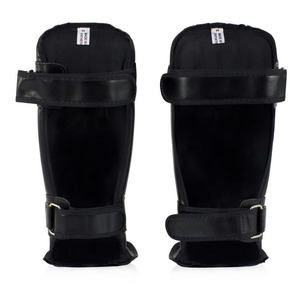 Protections de tibias durables pour Muay Thai et MMA – Protège-tibias en cuir synthétique et mousse haute densité pour le sparring et le combat de kickboxing - Product Image 4