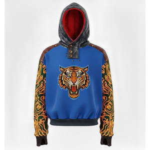 Sudadera Unisex de Algodón 100% con Estampado Digital de Placa de Circuito en la Manga, Sublimación de Alta Definición, Estilo Urbano con Capucha en Contraste - Product Image 5