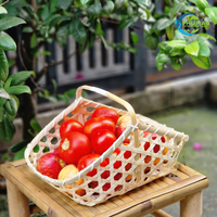 Panier cadeau artisanal en paille de bambou, panier tissé pour emballages cadeaux et paniers-cadeaux & décoration intérieure, qualité d'exportation