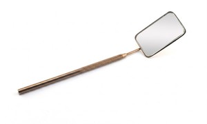 Espejo Cosmético Cuadrado de Bronce con Aumento 3X, Marco Metálico, Espejo de Maquillaje de Escritorio, Acabado de una Sola Cara - Product Image 5