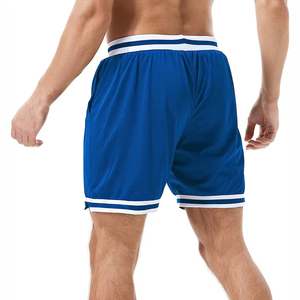 Shorts de basketball pour hommes style urbain, écologiques, imperméables, séchage rapide, respirants, design en maille, entrejambe de 5 pouces, coupe ample, couleur unie, taille haute - Product Image 4