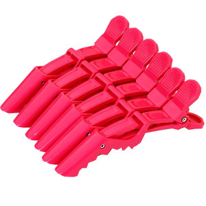 Custom Logo Hair Sectioning <b>Clips</b> Alligator Crocodile Salon Styling <b>Clips</b> with Metal <b>Spring</b> for Cutting Coloring Blow Drying - Product Image 1