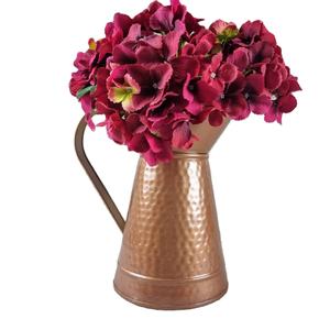 Hammered Copper Metal Pitcher <b>Vase</b> with Handle Rustic Farmhouse Flower Jug <b>for</b> Home Table Decor Wholesale - Product Image 1
