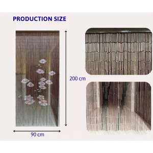 Custom Bamboo Beaded Vertical Curtain Handmade Bohemian High Quality Blackout Light Control for Restaurant Hotel Home Decor Made - Product Image 3