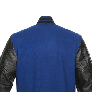 2025 Best Quality Wool Varsity Bomber <b>Jacket</b> with Stand Collar Geometric Pattern Unisex <b>Winter</b> Fashion Casual Coat - Product Image 3