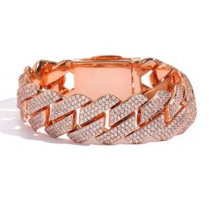 Pulsera de tenis de lujo con diamantes de moissanita estilo hip hop, suministro directo de fábrica, pulsera brillante con incrustaciones para hombres y mujeres, adecuada para ambos. - Product Image 4