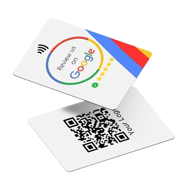 소셜 미디어 QR 코드로 개인화 된 맞춤형 컬러 광택 마감 NFC 탭 카드