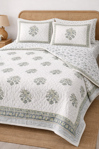 Colcha Reversible 100% Algodón con Estampado Artesanal, Edredón Premium Hecho a Mano, Manta, Fabricante Mayorista de la India - Product Image 2