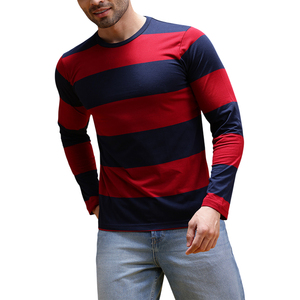 T-shirt Polo en Jersey à Manches Courtes et Manches Longues Rayé Uni Respirant Style Rugby en Coton Personnalisé pour Homme 2026 - Product Image 2