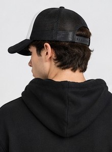 Casquette Trucker Unisexe en Maille 6 Panneaux Réglable Snapback Décontractée Respirante Imperméable Été Extérieur Noir Blanc Broderie 3D - Product Image 4