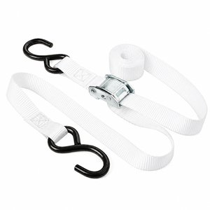 25mm 250kg Polyester Cam Buckle Tie Down Strap with <b>S</b> <b>Hook</b> for Cargo Securing Heavy Duty Factory Direct OEM Supplier - Product Image 1