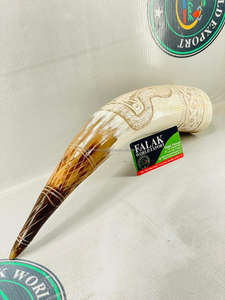 100% corne de buffle naturelle polie corne à boire Viking pour la bière ou l'eau meilleure qualité en gros en Inde corne de taille solitaire par FWE - Product Image 2