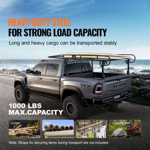 Portapacchi per Camion ad Alta Capacità 454 KG (1000 LBS) con Installazione Senza Foratura/Con Foratura per il Controllo di Carichi Lunghi e Pesanti - Accessori - Product Image 6