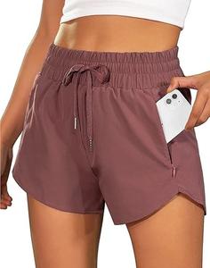 Pantalones Cortos Deportivos Personalizados para Mujer, Hechos en Fábrica, de Secado Rápido, Transpirables, de Cintura Media, Informales, Mezcla de Poliéster y Elastano - Product Image 1