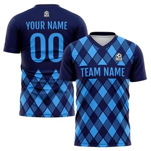Maillots de football en gros de haute qualité, nouveau modèle de saison, sublimation intégrale, respirant, col en V, pour adultes, confortables - Product Image 5