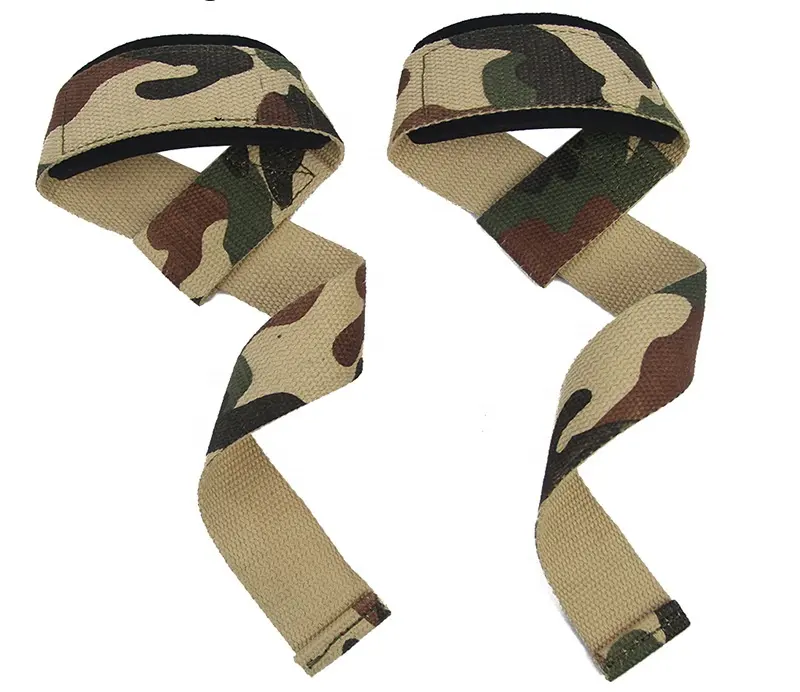 GAF Popular Customized Camo Lifting Straps Fitness Wrist Wraps Padded Weight lifting Wrist Strap For Men And Women