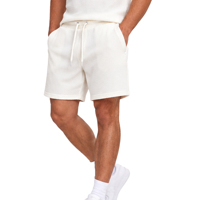 Shorts en tricot gaufré pour hommes, OEM, marque privée, vêtements de sport décontractés, taille élastique avec cordon de serrage, été, gym, fitness, entraînement, sport