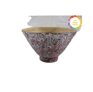 Cuenco de bambú natural no frágil de primera calidad, artículo decorativo orgánico y reutilizable para el hogar, perfecto para servir productos alimenticios secos de Vietnam - Product Image 4