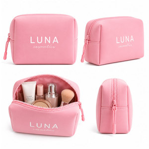 Wholesale Blank Neoprene <b>Toiletry</b> Bags Custom Logo Cosmetic Bag - Product Image 4