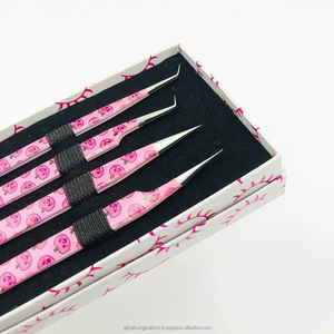 Pince à épiler professionnelle pour extension de cils sur le thème d'Halloween à 90 degrés avec pointe pointue pour fibre personnalisée - Product Image 4