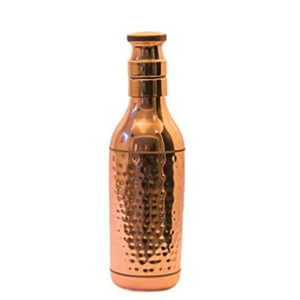Botella de Agua de Cobre Puro Antigua Martillada de 1 Litro con Acabado Oscuro, a Prueba de Fugas, para Deportes y Ayurveda - Product Image 4