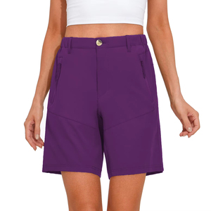 Shorts de sport pour femmes, séchage rapide, légers, recyclés, style sexy, avec poche, logo, motif délavé, pour l'été et le fitness - Product Image 1