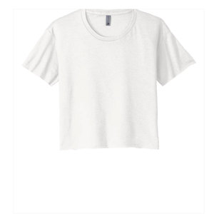 T-shirt court blanc pour femme à col rond Next Level 5080 – Fournisseur en gros de crop tops pour femme – T-shirt vierge en gros pour festival - Product Image 1