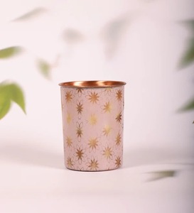 Mug à eau en cuivre pur ayurvédique, élégant verre à boire en cuivre fait main, mug à boire en cuivre pour un usage quotidien - Product Image 3