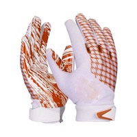 Gants de football américain pour hommes, antidérapants, avec paume en silicone, pointes des doigts renforcées, contrôle du ballon, logo personnalisé