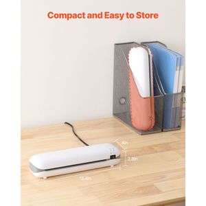 Machine à plastifier thermique portable pour papier A4 max. – Chauffe rapide en 3-4 min – Épaisseur de plastification 3-5 mil - Product Image 5