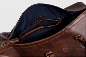 กระเป๋าหนังทำมือแบบพรีเมี่ยมสำหรับเดินทางวันหยุดสุดสัปดาห์กระเป๋าเดินทางสำหรับใส่รองเท้าเข้ายิมสีน้ำตาล LTG-0050 - Product Image 5