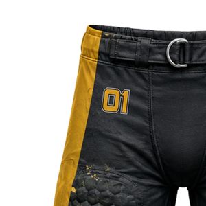 Black & Gold American Football <b>Compression</b> Shorts with Premium Protective Padding for Team Practice, Game Day & Training - Product Image 3