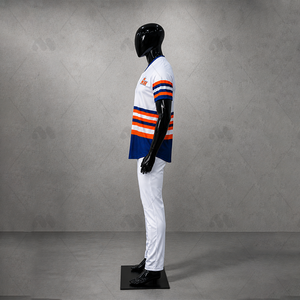เสื้อเบสบอลแบบซับลิเมชั่นสั่งทำพิเศษ ชุดทีม แขนสั้น ติดกระดุมด้านหน้า ผ้าโพลีเอสเตอร์/คอตตอน สำหรับผู้ใหญ่ ใส่ได้ทั้งชายและหญิง ชุดกีฬา - Product Image 2