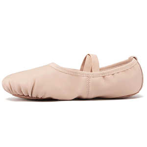 Chaussons de danse plats en tissu extensible marron à faible MOQ pour femmes, filles et enfants – Chaussures de ballet extensibles de qualité - Product Image 5