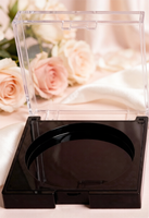 Palette de fards à paupières personnalisable, emballage cosmétique pour usage quotidien, forme carrée, trois compartiments, poudre/fard à joues compact en plastique
