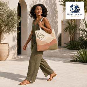 Cotton <b>Canvas</b> Beach Tote <b>Bag</b> with <b>Drawstring</b> Handle Reusable Shopping <b>Bag</b> for Grocery Travel & Daily Use - Product Image 6