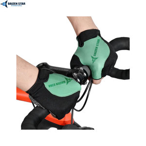 Gants tactiques Daizen Star à demi-doigts, vert et noir, longueur poignet, durables, écologiques, multifonctionnels, en PU, pour le sport et les loisirs - Product Image 3