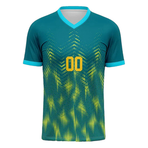 Camiseta de Fútbol Sublimada Personalizada de Alta Calidad, Talla para Hombre, Color Negro, con Logotipo de Diseño Personalizado, Diseño Sublimado, Precio Económico - Product Image 1