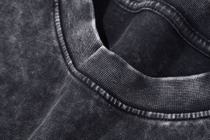 T-shirt pour homme en coton 100% de qualité supérieure, 300 g/m², effet délavé, col ras du cou, coupe ample, épaules tombantes, style vintage - Product Image 3