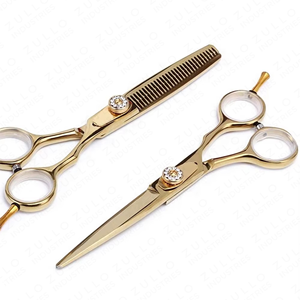 Luxury Rose Gold Hair Cutting Scissors <b>Set</b> High Carbon Steel <b>Barber</b> Shears with Decorative Screw - Product Image 2
